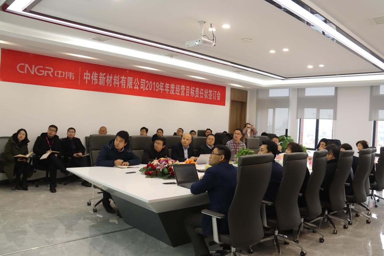 目标至上，砥砺前行——中伟新材料2019年度经营目标责任状签订仪式成功举行 